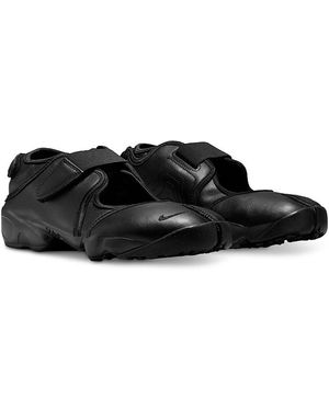 Nike Air Rift Split Toe Leather Sneakers - Black