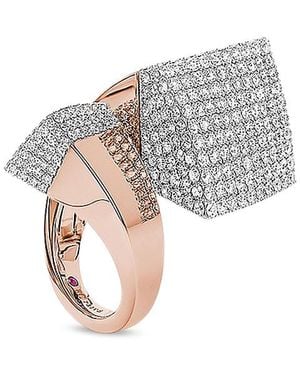 Roberto Coin 18K & Rose Sauvage Diamond Pave Statement Ring - White