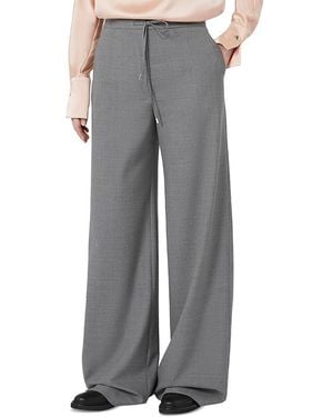 Max Mara Mstdenaro Wool Blend Drawstring Pants - Gray