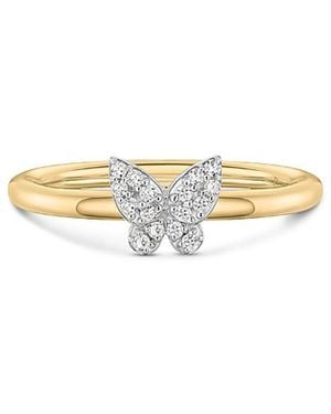 Phillips House 14K Diamond Stack Butterfly Ring, 0.09 Tcw - White