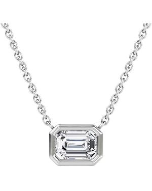 Vrai Bezel Solitaire Necklace - Metallic