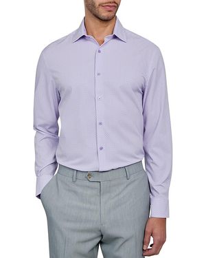 W.r.k. Slim Fit Flower Geo Performance Dress Shirt - Blue