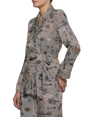L'Agence Aven Wrap Blazer - Gray