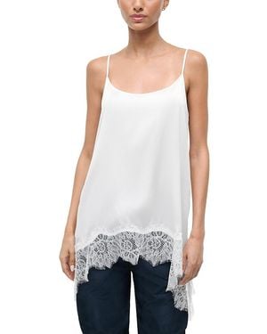 STAUD Chloe Silk Blend Cami - White