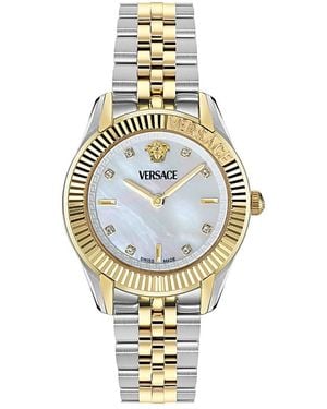 Versace Greca Time Bracelet Watch, 30Mm - Metallic