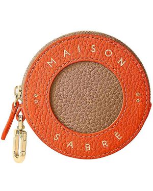 Maison De Sabre Leather Coin Purse - Orange