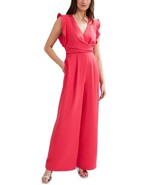 Phase Eight Ayla Ruffle Jumpsuit - Red