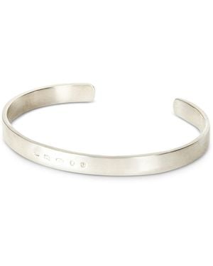 Serge Denimes Sterling Traditional Hallmark Bangle Bracelet - White