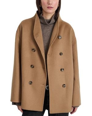 Alex Mill Sophia Double Breasted Wool Coat - Brown