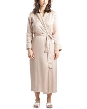 Natori Satin Plush Robe - Natural