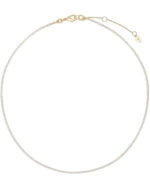 Shashi Micro Tennis Necklace, 14-16 - White