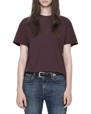 AllSaints Addi Cotton Crewneck Tee - Red