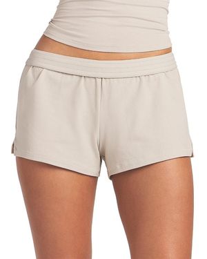 Skims Cotton Jersey Shorts - Natural