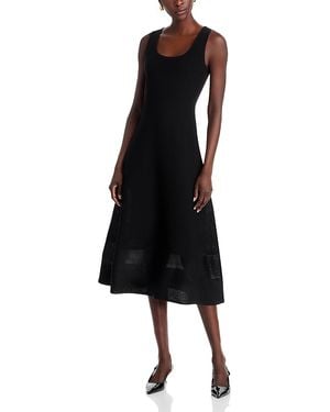 Misook Modern Fit & Flare Midi Dress - Black