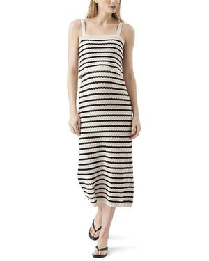 Ripe Maternity Pointelle Knit Nursing Dress - White