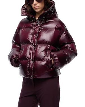 Pinko Impasto Technical Canvas Padded Jacket - Purple