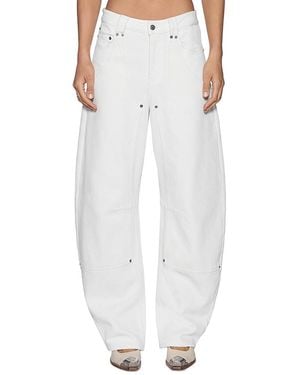 Ksubi Mid Rise Barrel Carpenter Jeans - White