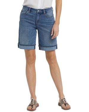 NYDJ Lilly High Rise Jean Shorts With 2 Cuffs - Blue
