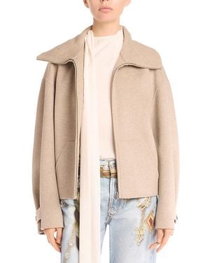 Acne Studios Wool Cashmere Zip Jacket - Natural