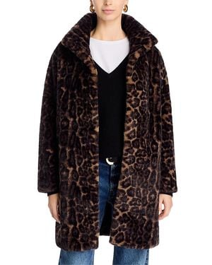 Love Token Faux Fur Coat - Black