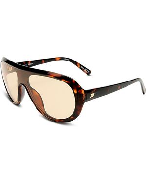 Le Specs Obsession Shield Sunglasses, 134Mm - Natural