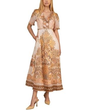 Hale Bob Micah Organza Maxi Dress - Natural