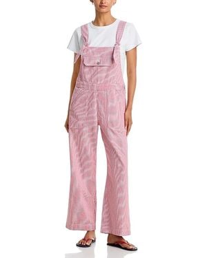Denimist Tie Strap Relax Overalls - Pink