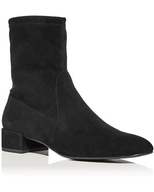 Stuart Weitzman Bacari Suede Ankle Boots - Black
