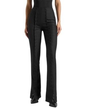 Manière De Voir Therese Tailored Button Detail Pants - Black