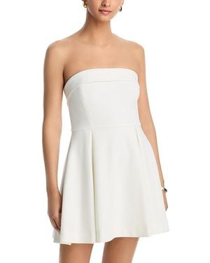 French Connection Whisper Foldover Inverted Pleat Mini Dress - White