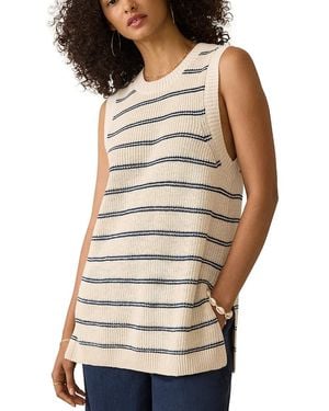 Faherty Miramar Crewneck Sweater Tunic - Natural