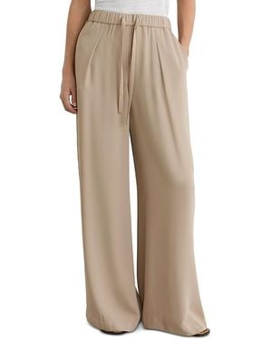 Reiss Petite Aimee Wide Leg Pants - Natural