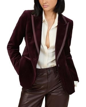 Reiss Petite Velvet Jacket - Red