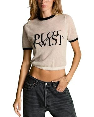 RE/DONE Morrison Knit Ringer Tee - Black