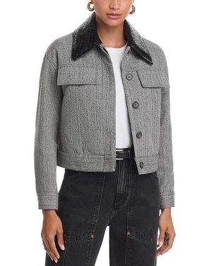 3.1 Phillip Lim Tailored Jacket With Combo Collar - Gray