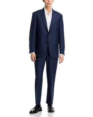 Hart Schaffner Marx New York Tonal Pinstripe Classic Fit Suit - Blue