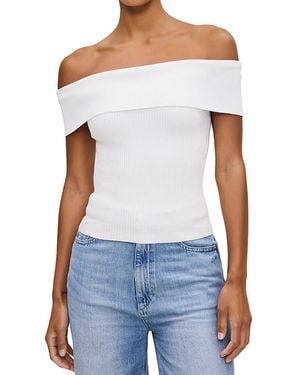 DL1961 Off-The-Shoulder Instasculpt Rib Top - White