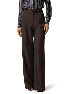 LILYSILK Silk Wool High-Waisted Wide-Leg Pant - Black