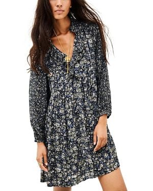 Ba&sh Kimia Babydoll Mini Dress - Gray