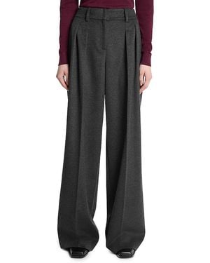 Michael Kors Pleated Cashmere Slouch Pants - Black