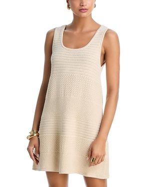 French Connection Mozart Striped Texture Dress - Natural