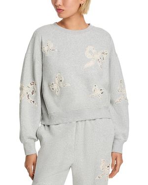 LoveShackFancy Linetta Sweater - Gray