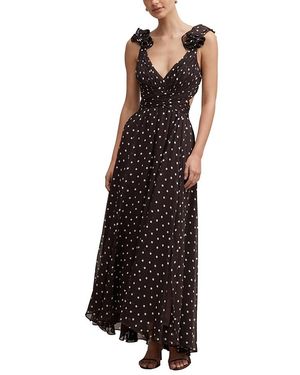 EVER NEW Selena Ruffle Shoulder Maxi Dress - Black