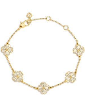 Kate Spade Spade Flower Pave Clover Scatter Bracelet - Metallic