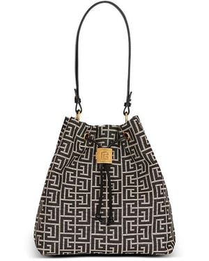 Balmain Pulse Monogram Jacquard Backpack - White