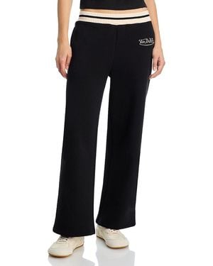 Vintage Havana Comfort Fleece Wide Leg Pants - Black