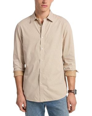 Michael Kors Geometric Perfect Classic Fit Button Down Shirt - Natural