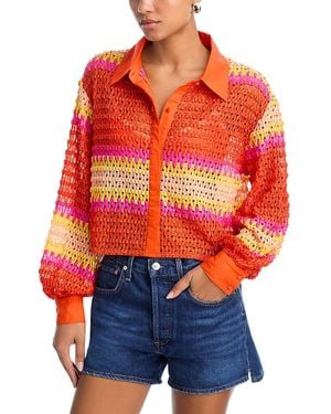 Ramy Brook Naomi Mesh Shirt - Red