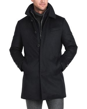 Norwegian Wool Down Filled Euro Coat - Black