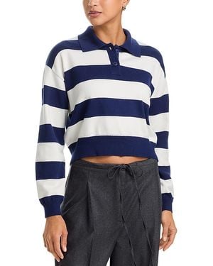 Aqua Rugby Striped Sweater - Blue